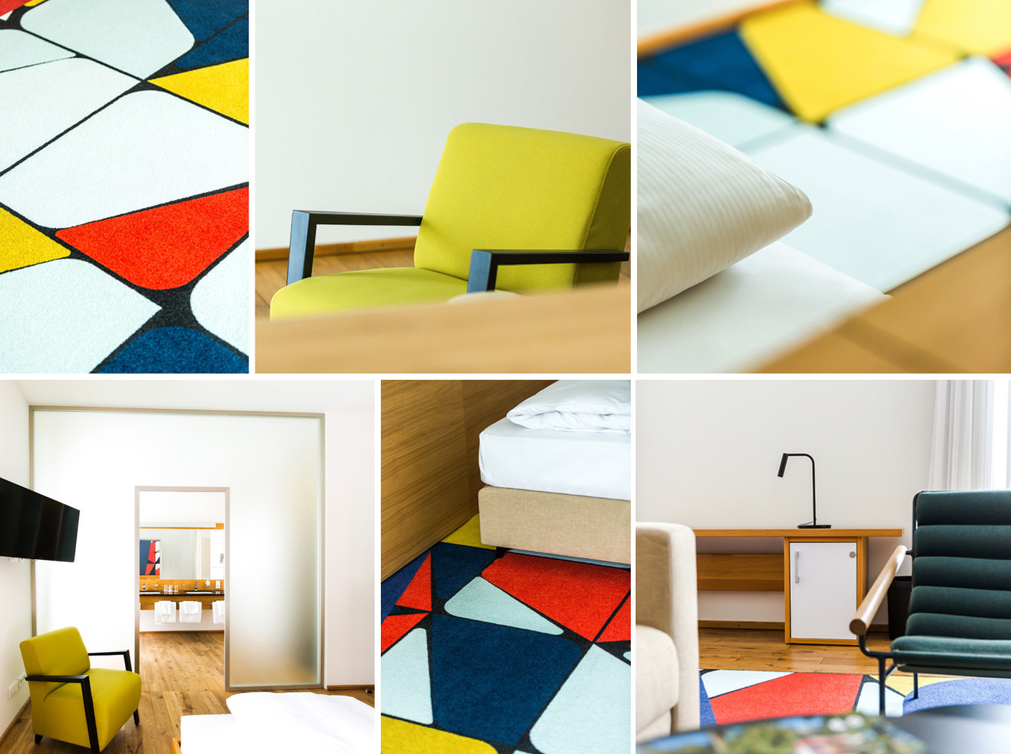 Modernes Familienzimmer, Retro, Style, Collage, B&O Parkhotel