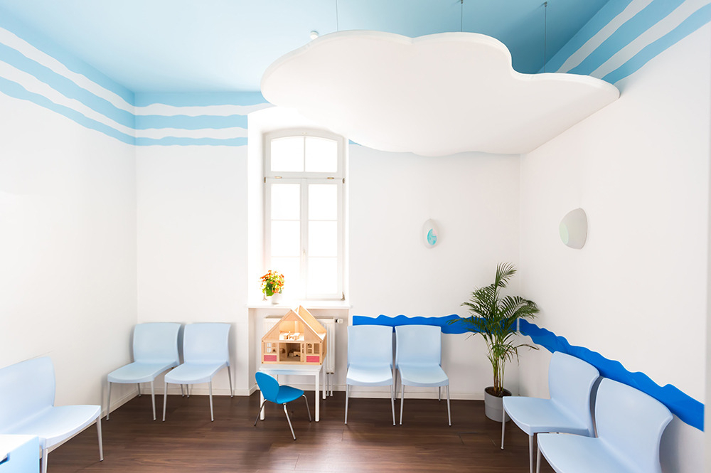 Wartezimmer, Kinderzahnarztpraxis, Wartebereich