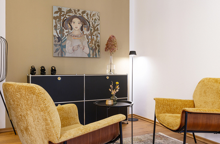 Praxisraum Naturheilkundepraxis, Praxisfoto, Praxis Innenraum, Praxis Heilpraktikerin Ulrike Stadler